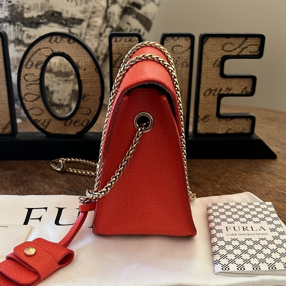 Furla Metropolis Mini Crossbody Bag – Coral Red – NWT - Picture 5 of 7